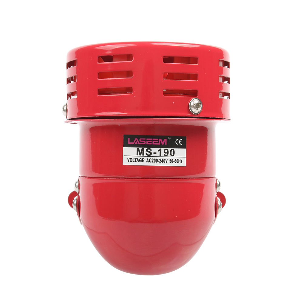 12v dc 24v dc 220v ac 110v ac rød mini metallmotor sirene industriell alarm lyd elektrisk verne mot tyveri ms -190