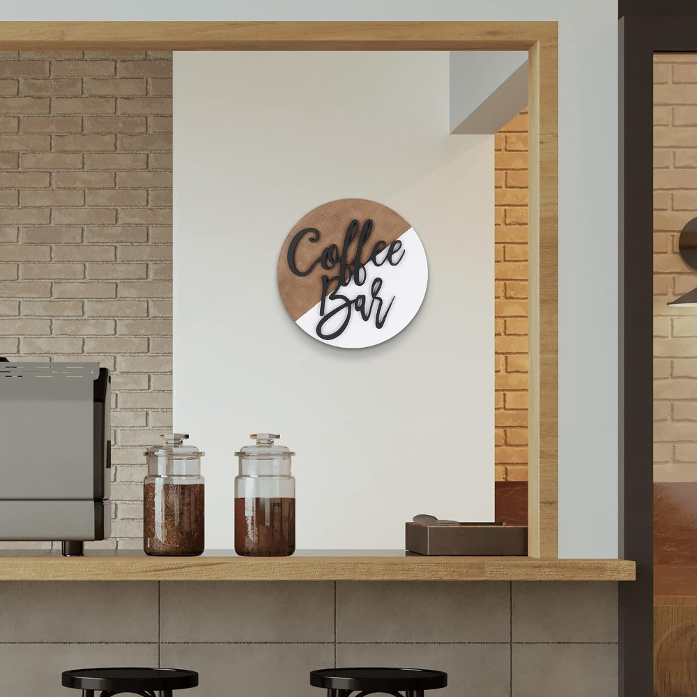Kaffeeschilder, Dekor für Kaffeebar, Holz, Bauernhaus, Wandschild, Dekor für Küche, Zuhause, Büro, Café, Kaffeestation, Einweihungsgeschenk