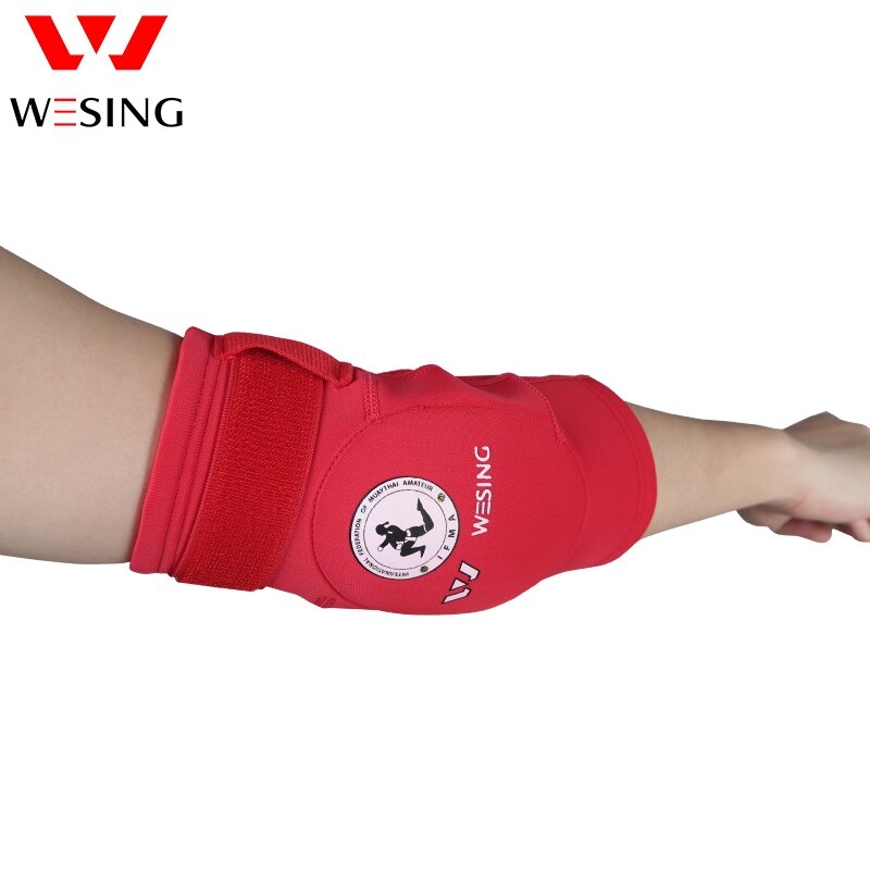Westing Muay Thai-protector de codo IFMA, aprobado, Protector de codo, boxeo, MMA, patadas boxeo, protector de soporte del codo, equipo par: red / XL