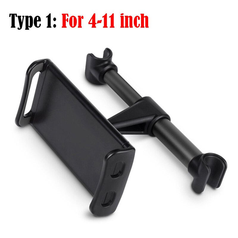 Smoking rücksitz-kopfstützen-tablet-handyhalterung, verstellbar für iphone, ipad air, mini 2, 3 , 4 pro, unterstützt auto-mobilmount-ständer: Typ 1 (4-11 zoll)