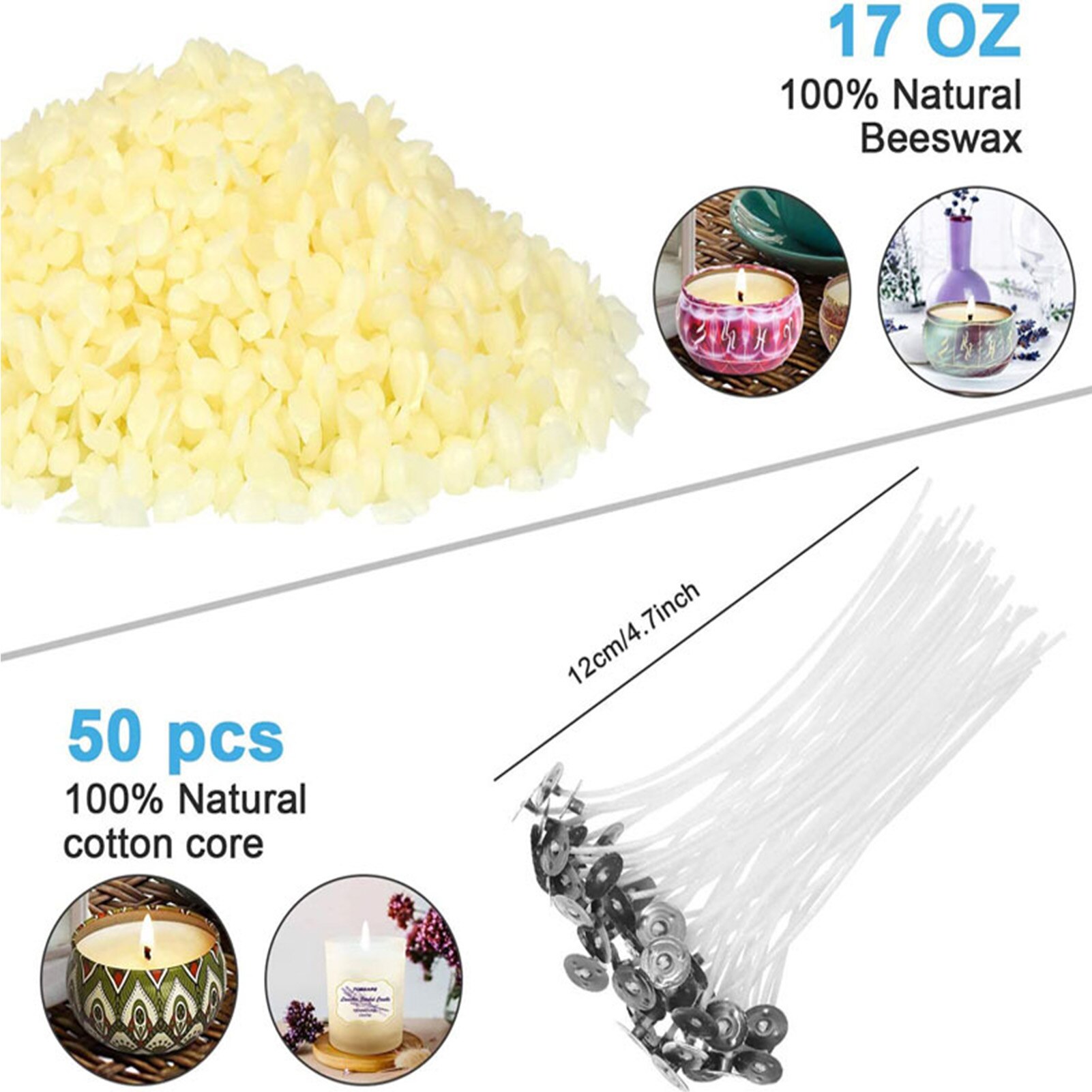 Diy Kaars Maken Kit Inclusief Soja Wax Kan Lont Menglepel Opslag Case Voor Droge Kruiden Camping Partij Gunst En sweets