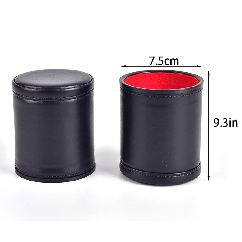 Foreign Trade PU Leather Flannel Mute Dice Cup Bar Game Supplies