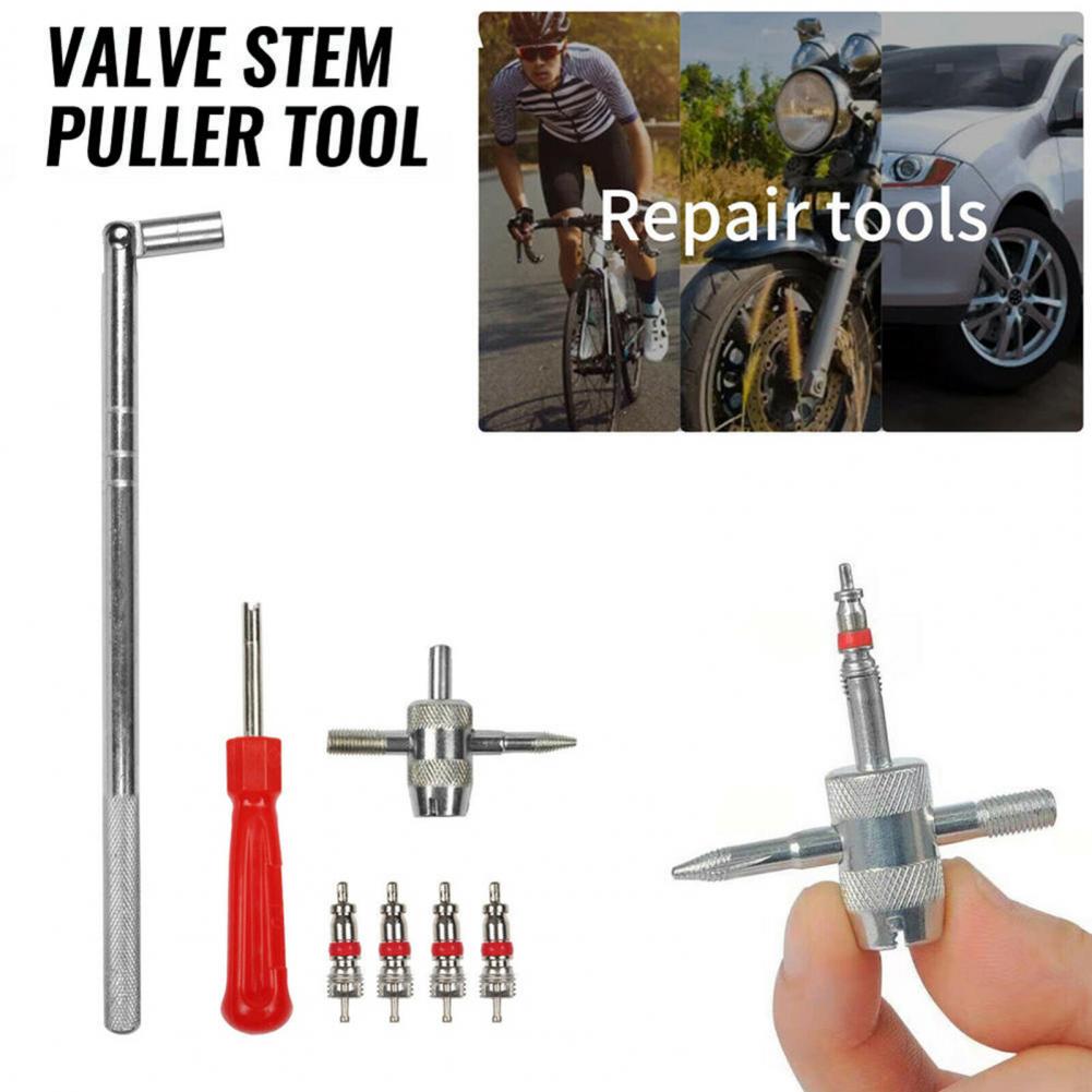 7Pcs Valve Repair Tool Superior Strength Wear-resistant Strong Quick Remover Tire Installer Car Repair Tool