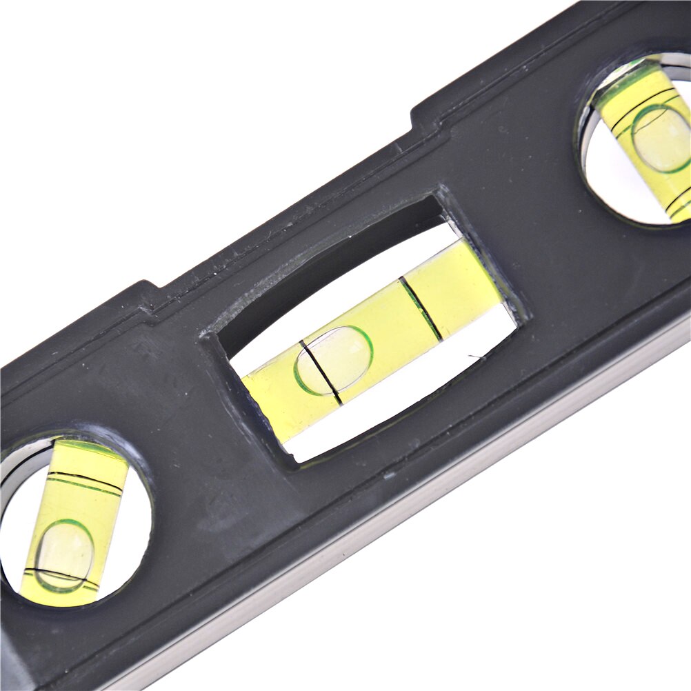 Level Measure Tools Black Plastic Spirit Level Ruler Magnet Bubble Plumber Measurement Tool Spirit Level Torpedo