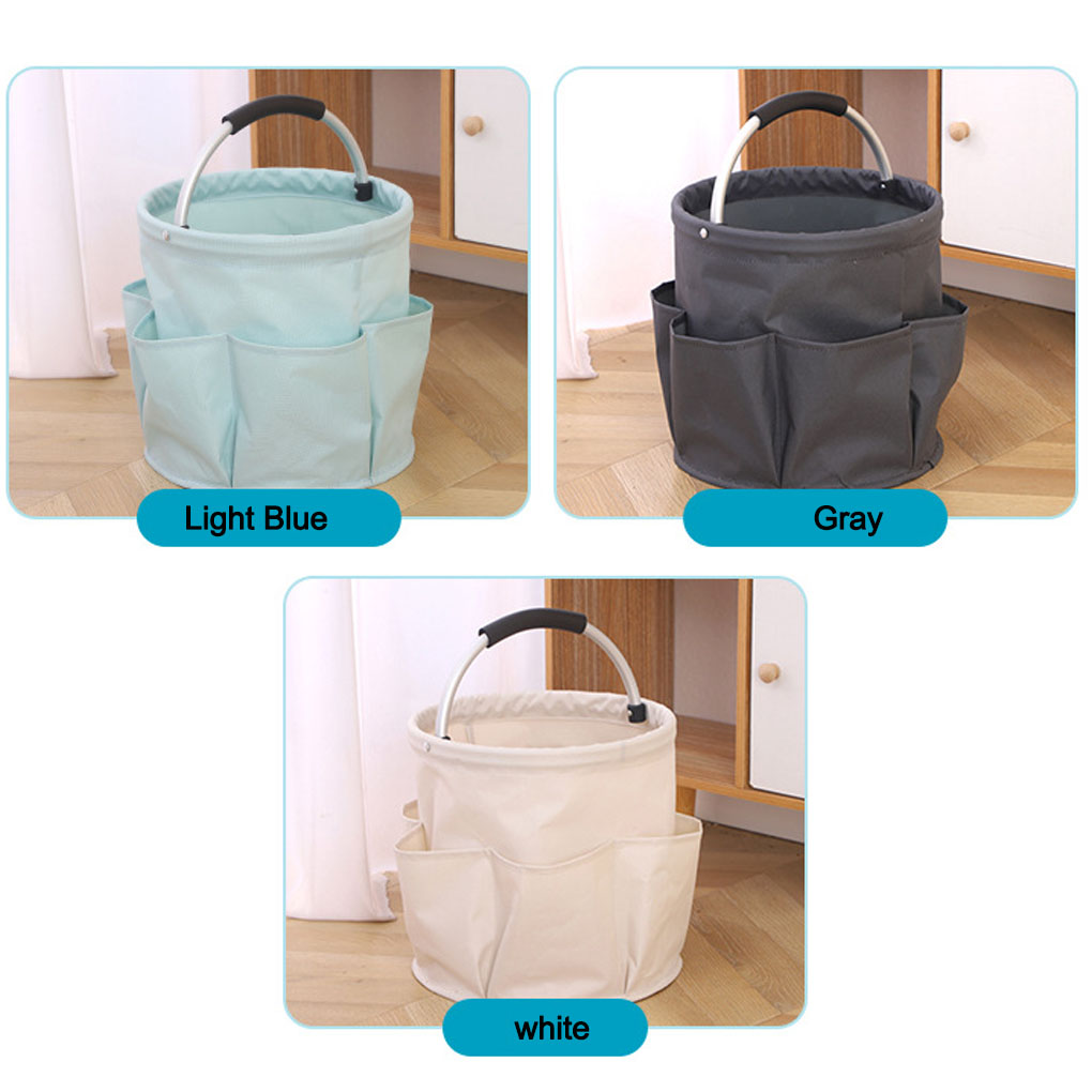 OxfordCloth Opvouwbare mand Picknicktas Wasmand Outdoor schoonmaakcaddy met handvat Reinigingstas