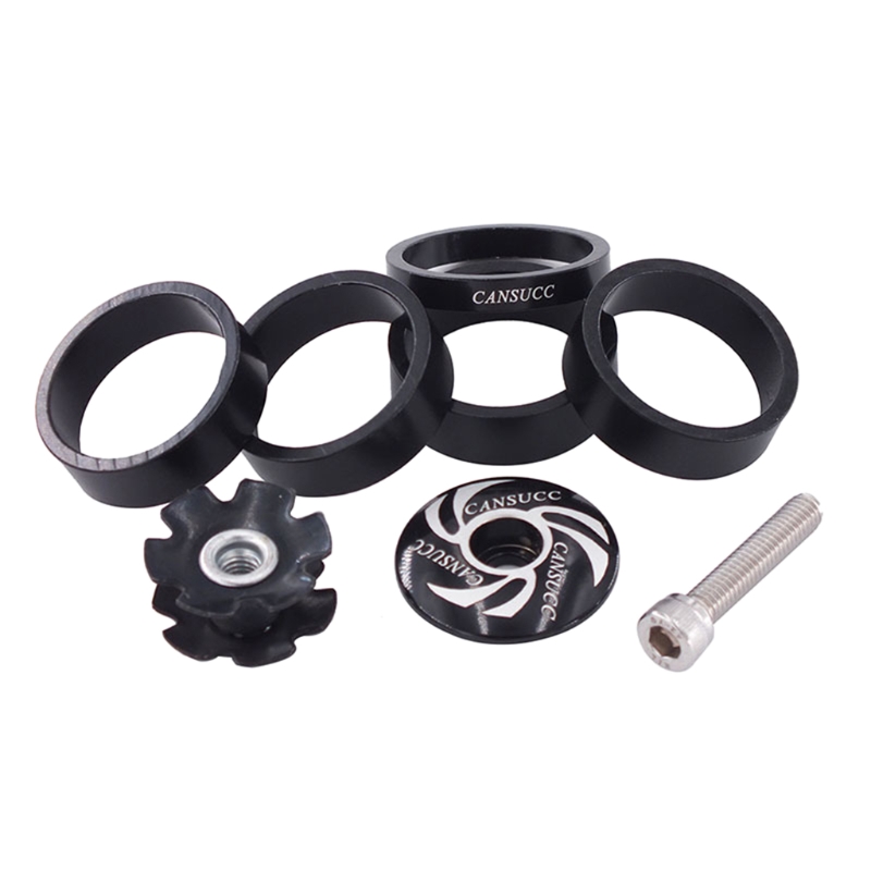 T4MF Fiets Headset Fiets Voorvork Stam Ring Pakking Set 1/8 Inch Headset Spacer W/Stuurpen Top Cap