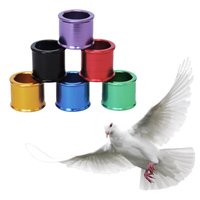 30 Pcs Thicken Color Mixing Pigeon Bands Bird Foot Ring Double Flanged Species