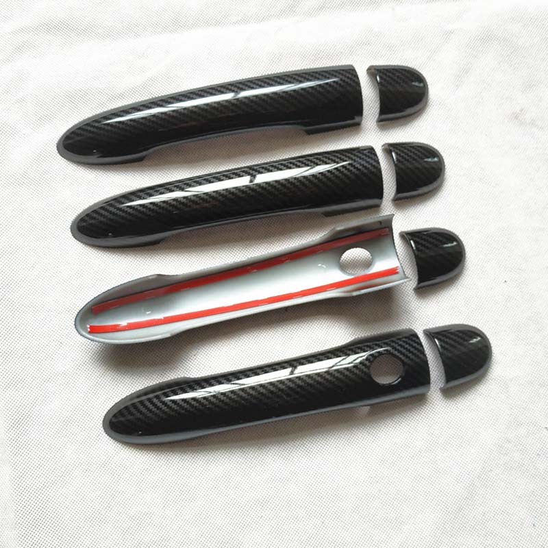 Fit Voor Renault Scenic 2 Ii MK2 Deurgreep Cover Trim Handvatten Covers Auto Accessoires Plastic Imitatie Carbon Fiber