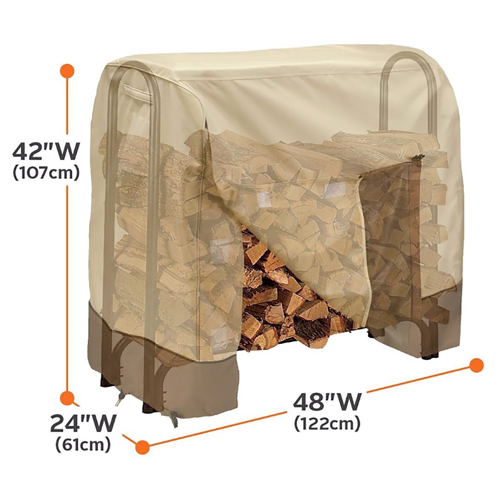 Rain Cover Firewood Wind Cover Firewood Shed Wood Rain Cover Firewood Cover 210D Outdoor Wood Snowproof Dust Protection Cover