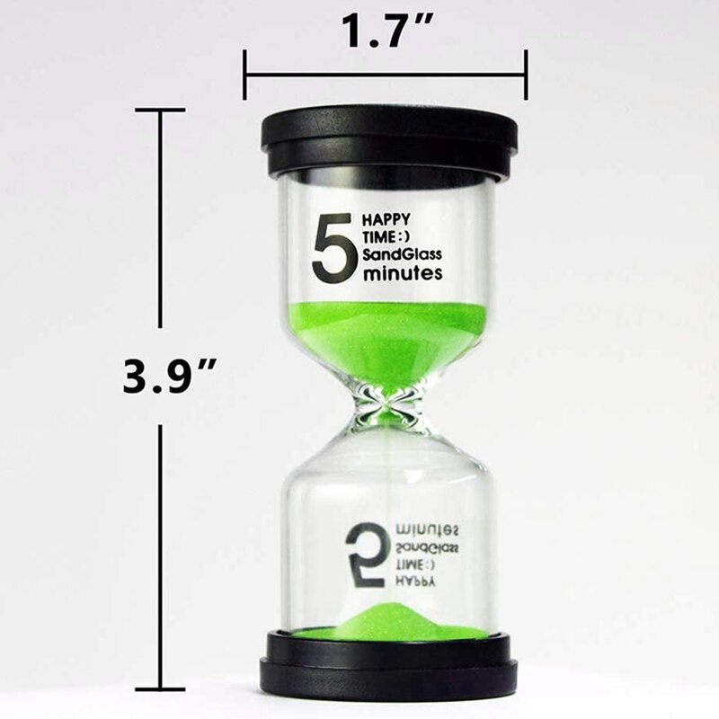 Sand Timer,6 Pieces Hourglass Sandglass Timer 1Min / ins / 5Mins / 10Mins / 15Mins / 30Mins for Games Classroom Home