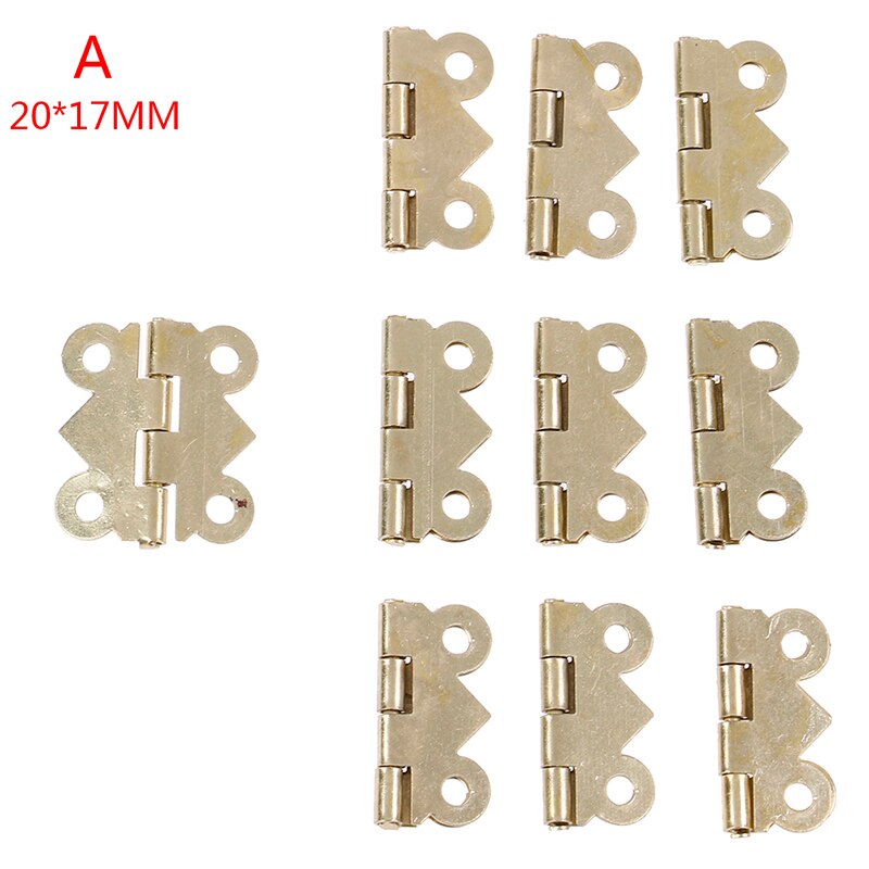 10PC Mini Butterfly Door Cabinet Drawer Jewellery Box Hinge Furniture 5 sizes: A