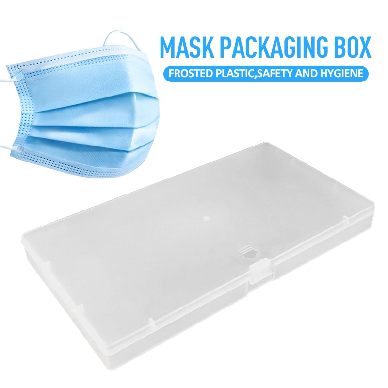 1pcs Frosted Plastic Box Mask Packaging Box Component Storage Box Sturdy Waterproof Dust-proof