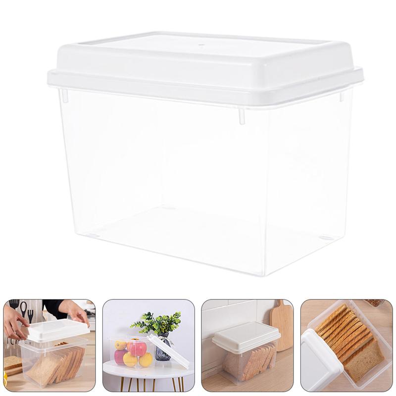 1 Pc Lebensmittel Brot Lagerung Kasten transparent Obst Lagerung Kasten Mit Deckel Kasten Kühlschrank Kasten transparent Toast Obst Nahrungsmittel Kasten