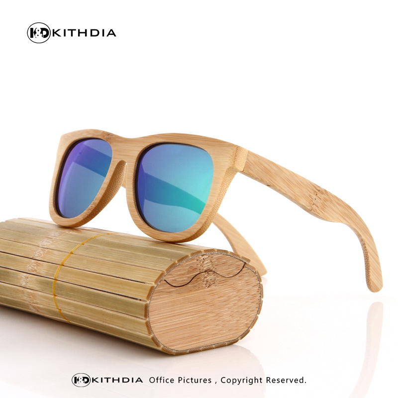 KITHDIA Hout Zonnebril Mannen Gepolariseerde Rijden bamboe Zonnebril Houten Brilmonturen Oculos De Sol Feminino: 8