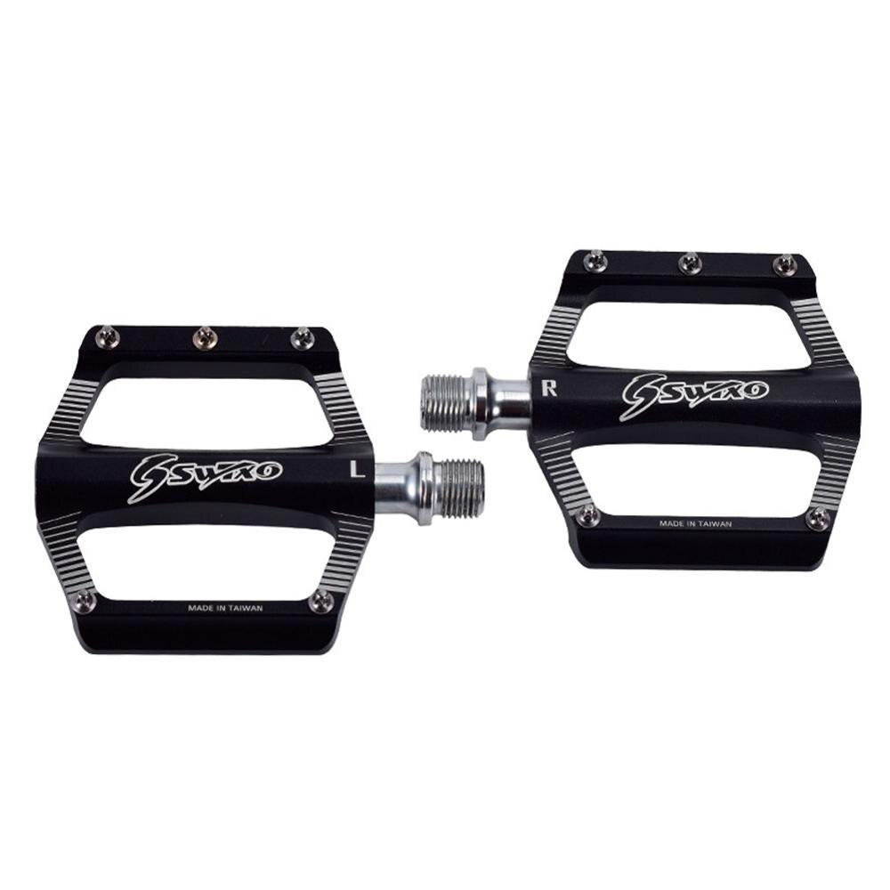 Promend Fiets Pedaal Quick Release Road Fiets Aluminium Pedaal Anti-Slip Ultralight Pedalen Lagers Pedale Fiets Accessoires: Black