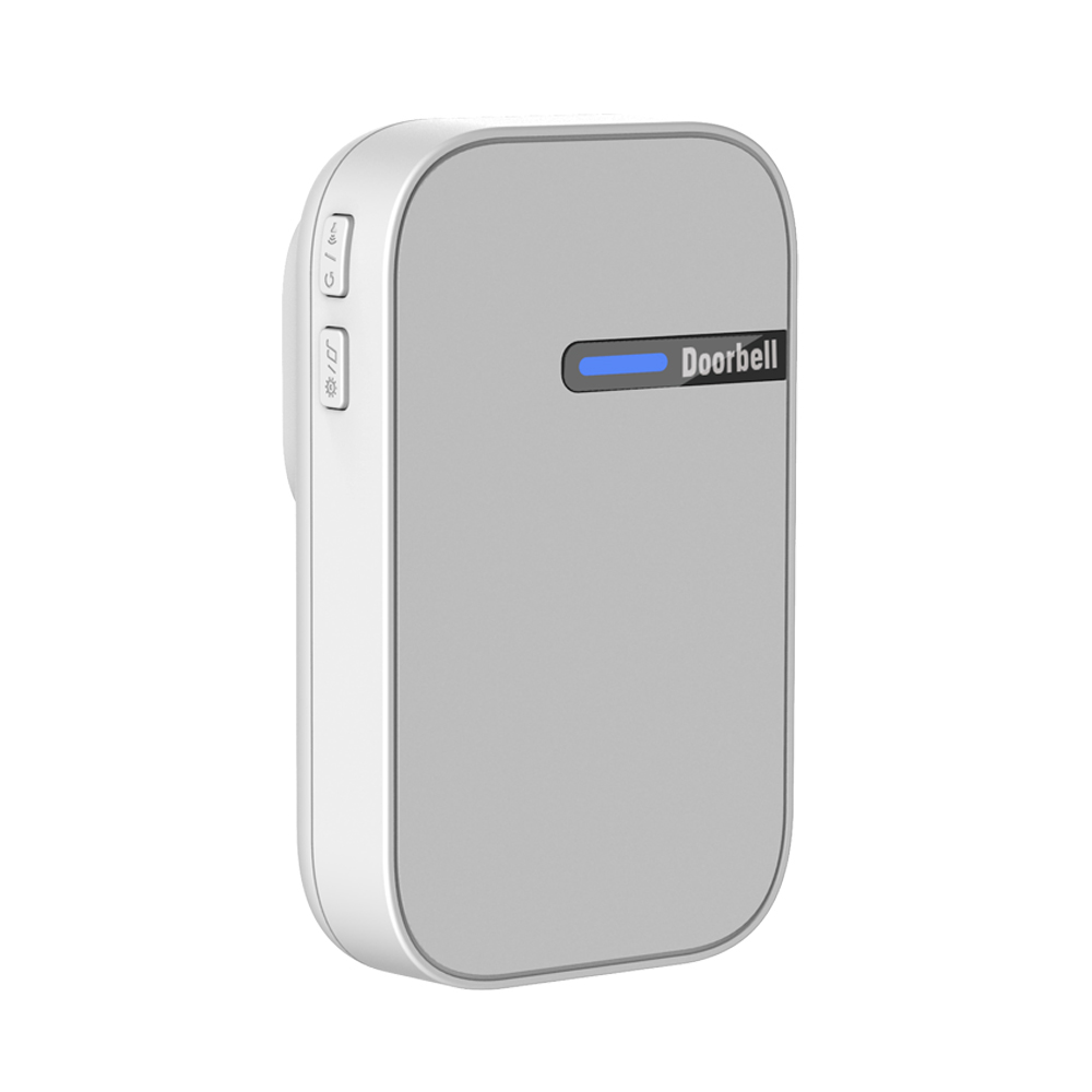 Acrylic Lens Battery Free Waterproof Self Powered Doorbell High Volume Wireless Electronic Emergency Call Device: Blue / UK