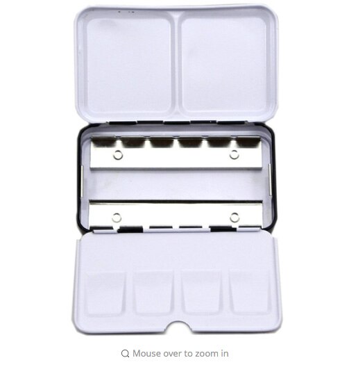Watercolor Paints Tins Box Palette Painting Storage Paint Tray Palette Paint Box with Full Pans or Half Pans For Arts: 12 tin