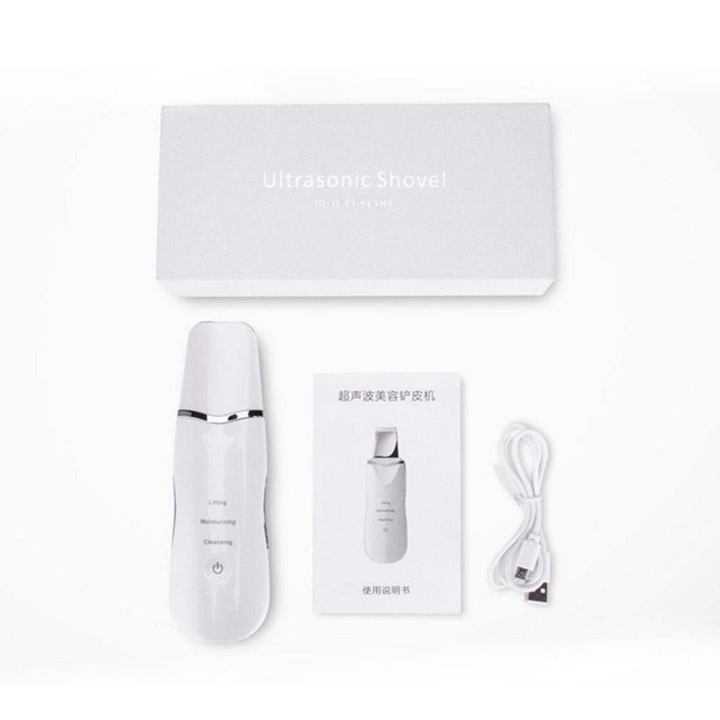 Skin Scrubber Ultrasonic Ion Scraper Rechargeable Cleansing Rejuvenation Beauty Cleansing face care