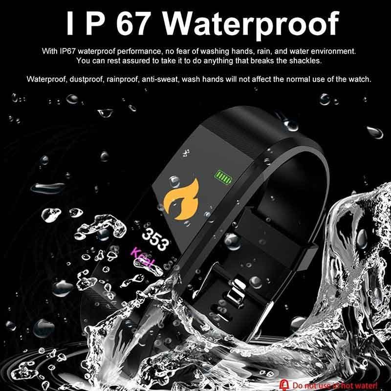 Id115plus inteligente pulseira pedômetro bluetooth monitor de freqüência cardíaca relógio de fitness rastreador smartbracelet para android/ios