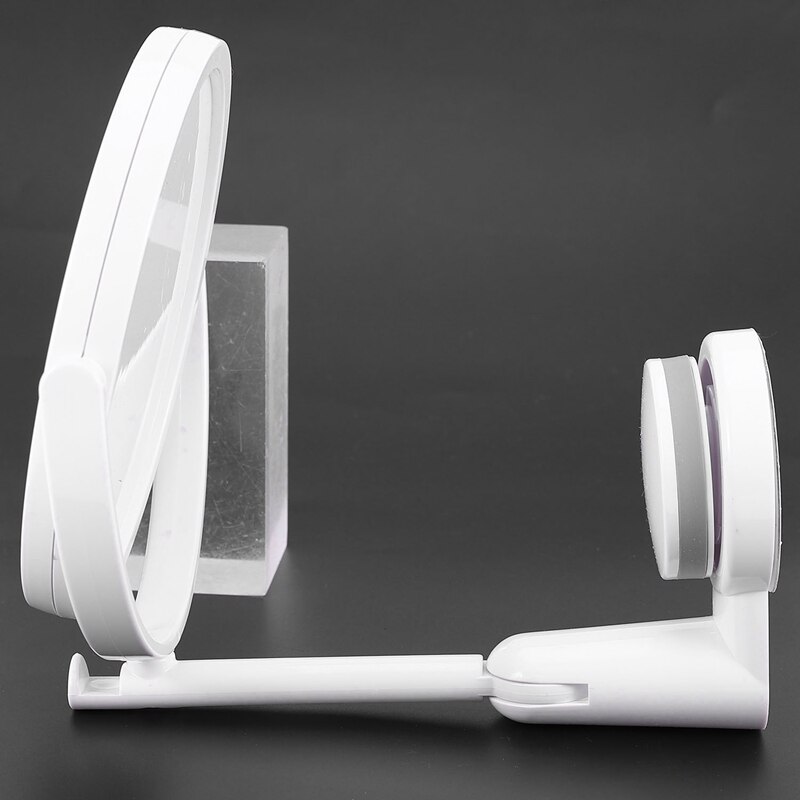 Nowoczesne lustro łazienkowe bez wiertła 2 boczne makijaż próżność golić lustra ścienne ssania składane ramię przedłużyć okrągłe akcesoria robić kąpieli