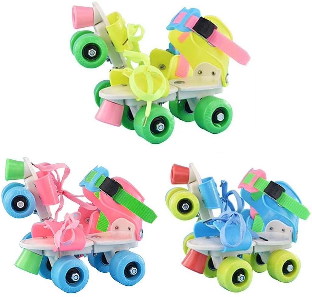 Maat Verstelbaar Kinderen Rolschaatsen Dubbele Rij 4 Wielen Schaatsen Schoenen Schuiven Inline Skates Kids Roller Sneakers -40