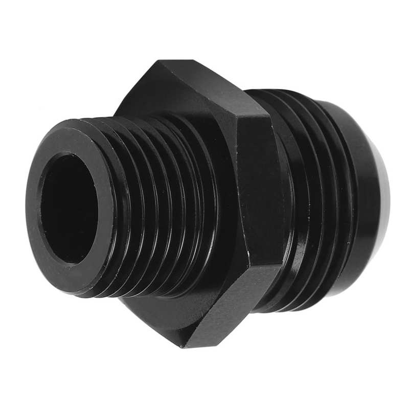 Fuel Line Fitting 12 AN to 1/2NPT 6061-T6 Aluminum Black Anodized Adapter for Most Fluids