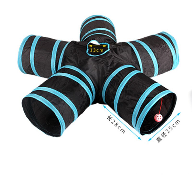Heißer Faltbare Haustier Katze Tunnel Indoor Outdoor Pet Katze Ausbildung Spielzeug für Katze Kaninchen Tier Spielen Tunnel Rohr 2/ 3/4/5 löcher 14 Farben