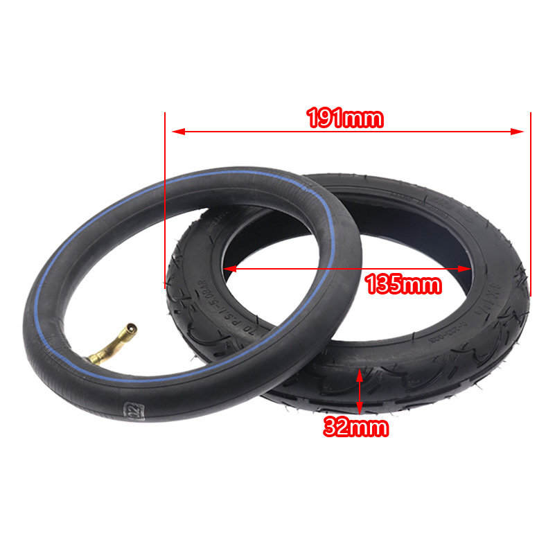 8X1 1/4 Inner Outer Tire 8 Inch Pneumatic Wheel Tyre for Mini Electric Scooter Baby Carriage Wheel Replacement Parts: Gold