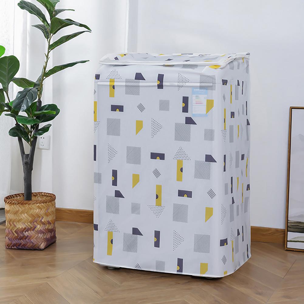 Washing Machine Cover Foldable Tear-Resistant Waterproof Case Lightweight Sunscreen Anti-Rust Refridge Protector