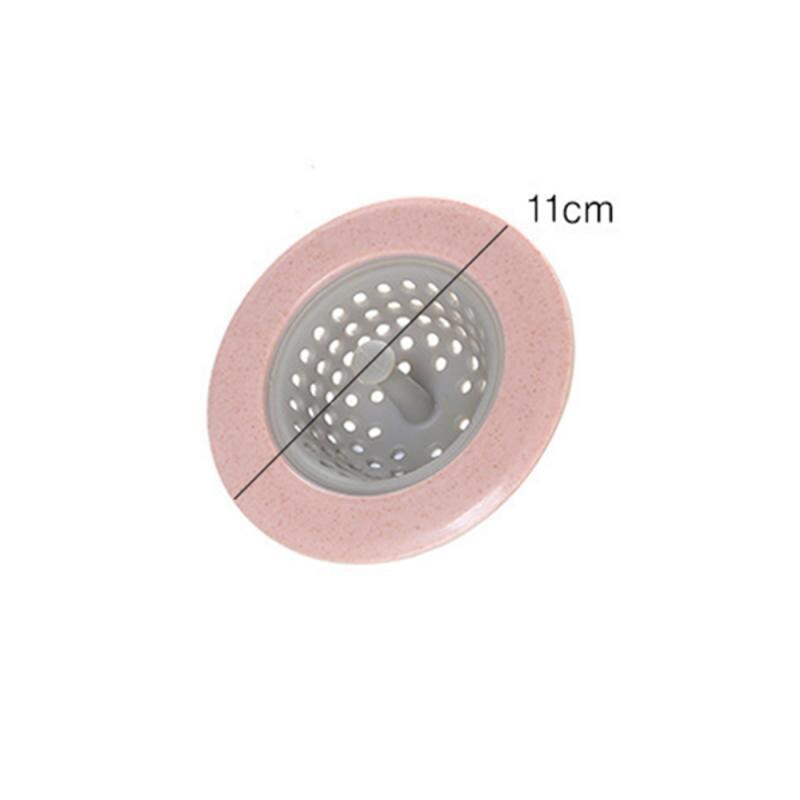 Filtro de cocina baño ducha drenaje cubierta de sumidero de fregadero Filtro de desagüe para pelo silicona trigo paja colador limpieza herramientas