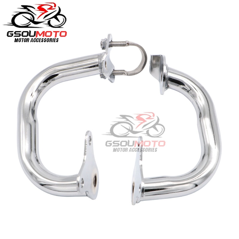 Motorsykkel foran krasjstang motorbeskyttelse gjerde støtfanger til honda  rc42 nighthawk  cb750 cb 750 93-11 94 95 96 97 98 99 00 01 02: Krom