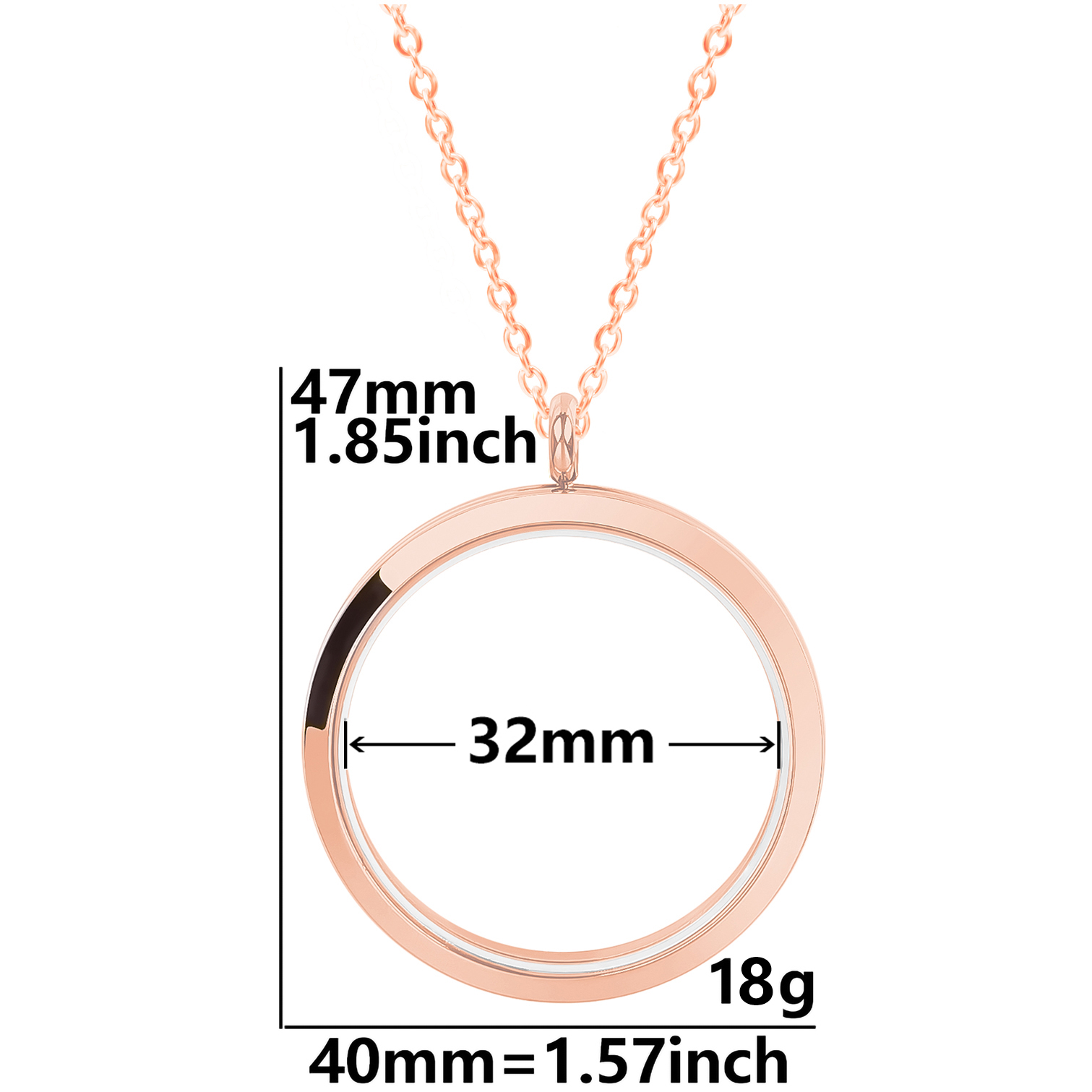 Screw Locket 100% Stainless Steel Necklaces For Women/Men Jewelry Floating Lockets Pendant Chain On The Neck Collar Hombre: Steel color
