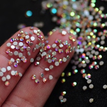 Yanruo Crystal Ab Strass Plaksteen Caviar Glas Diamant Mini Glitter Parel Mini Steentjes Manicure Nail Art Decoratie