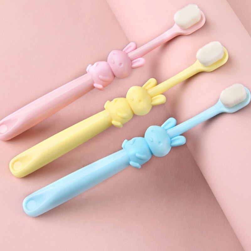 Cartoon Handvat Anti Bacteriën Tandenborstel Leuke Candy Kleur Baby Kids Tandenborstel Zachte Fijne Haren Tanden Borstel Kinderen Oral Care