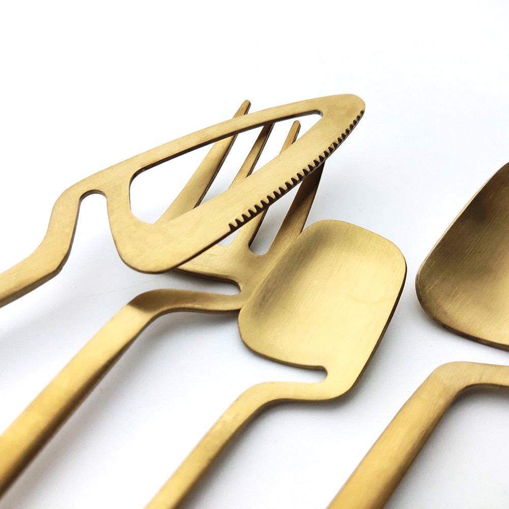 4 stuks zwart serviesset keukendecoratie lepel vork mes bestekset keukengereedschap ijs desserts soep koffie gebruik servies