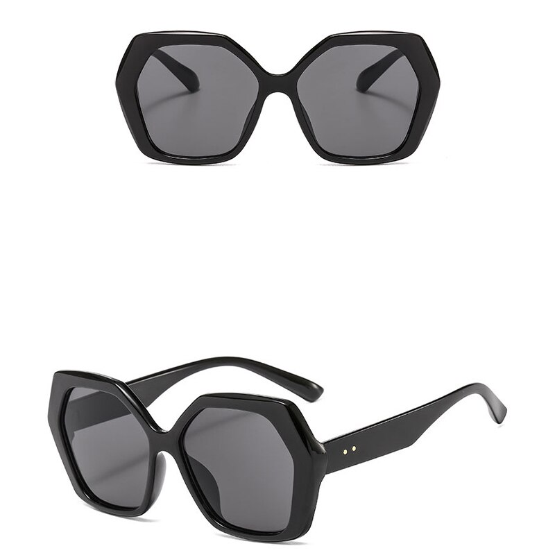 Vintage Oversize Plein Zonnebril Vrouwen Luxe Groot Frame Vrouwen Zonnebril Zwarte Mode Gradiënt Vrouwelijke Bril