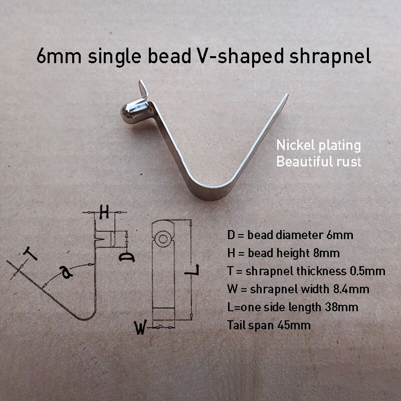 Hardware 4/5/6/7/8/9/10mm Single Warhead V-Shaped Shrapnel In-Tube Positioning Buckle Telescopic Tube Fitting Buckle Circlip: 6mm