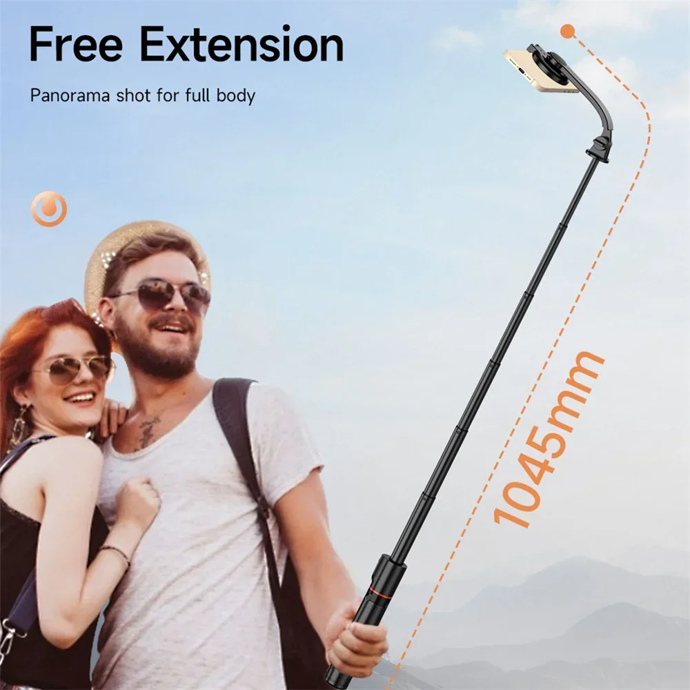Supporto magnetico per treppiede mini selfie stick estensibile con telecomando wireless Bluetooth per monopiede Android Magsafe IPhone 15