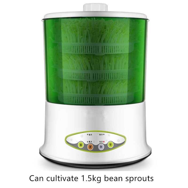 220V Electric Bean Sprouts Machine Large Capacity Thermostat Green Seeds Growing Automatic Bean Sprout Machine: 3 layers