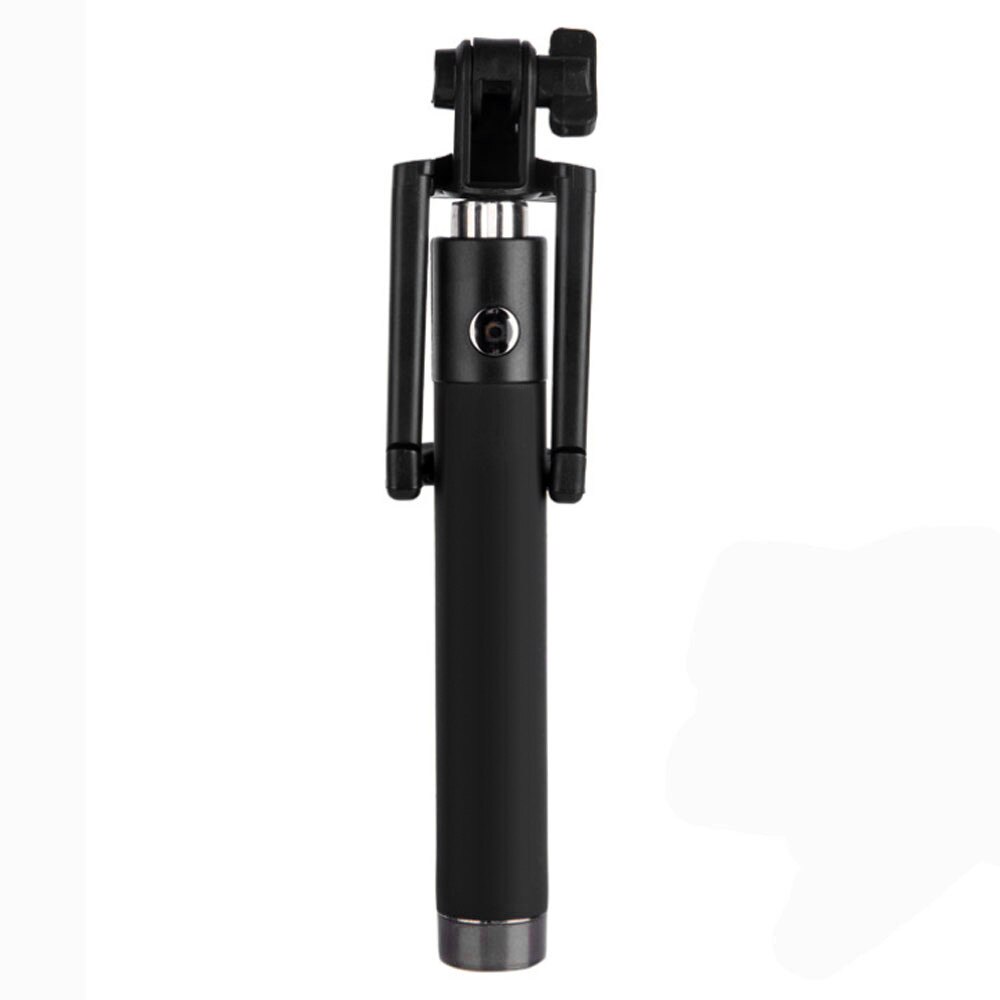 Draagbare Uitschuifbare Monopod Self-Pole Handheld Wired Selfie Stick Voor Iphone Voor Smartphone Палка Для Селфи: Black