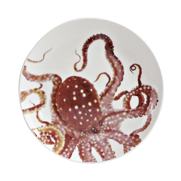 European and American Kitchen Supplies Home Kitchen Tableware Ocean Series Ceramic Dinner Plate: A