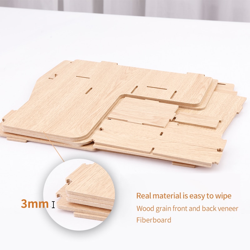 DIY Desktop Wooden Document Tray Storage Box Multifunction Pen Pencil File Holder Office Desk Organizer School Supplies 79250