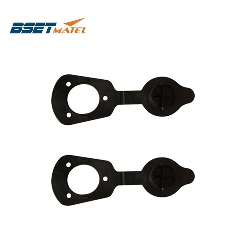 2 pieces Black color PVC CAP and GASKETS for flush mount fishing rod Rack holders 7739N