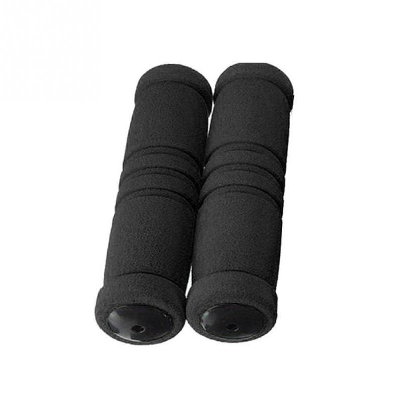 2 stuks/paar fiets stuur spons fiets antislip handvatten hoes zachte stuur handvatten antislip voor fiets fietsaccessoires: Zwart