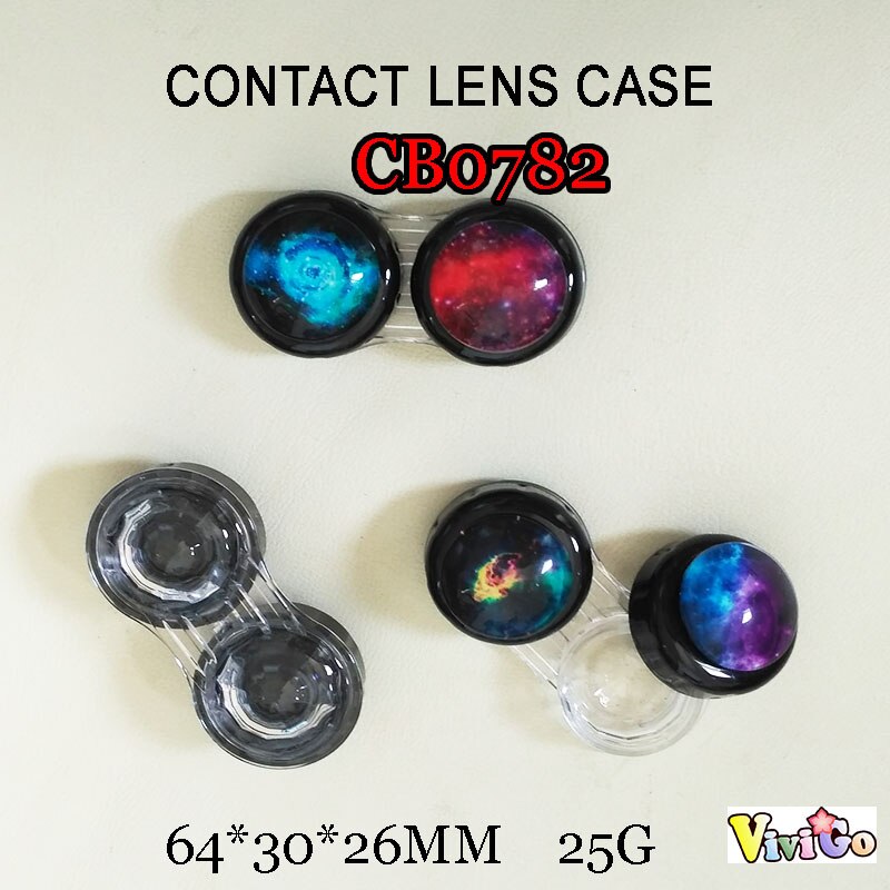 Galaxy Contact Lens Case Cute Milky Way Pocket Box Convenient Travel Box for Lenses Star Container CB0782