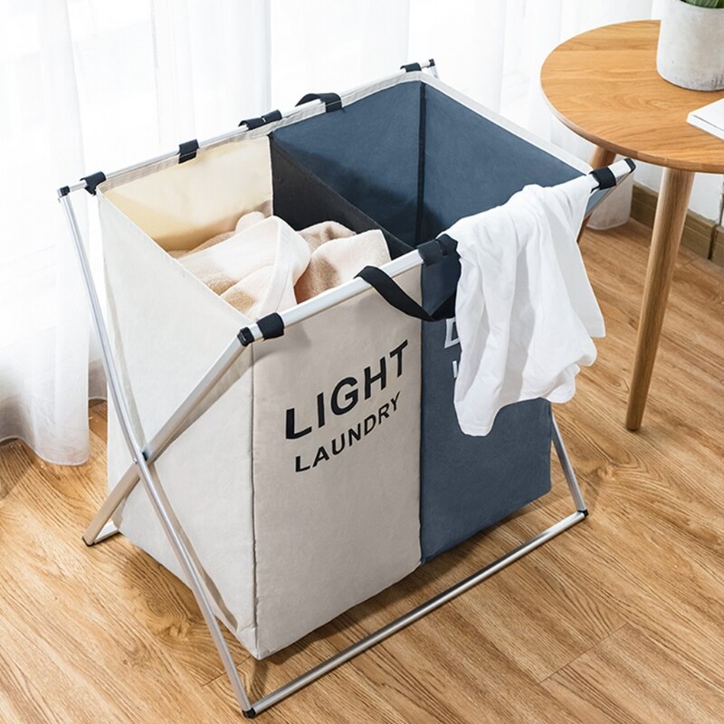Large Compartments Waterproof Foldable Oxford Cloth Laundry Basket