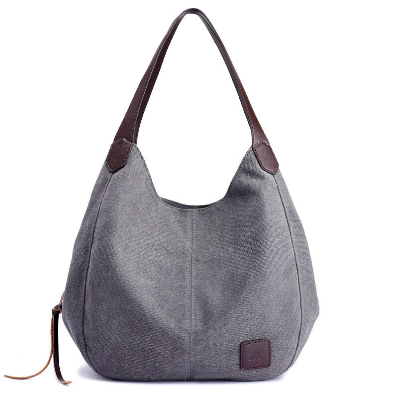 Nova lona bolsas femininas moda selvagem arte simples coreano estilo dos sacos de ombro multi-camada casual saco