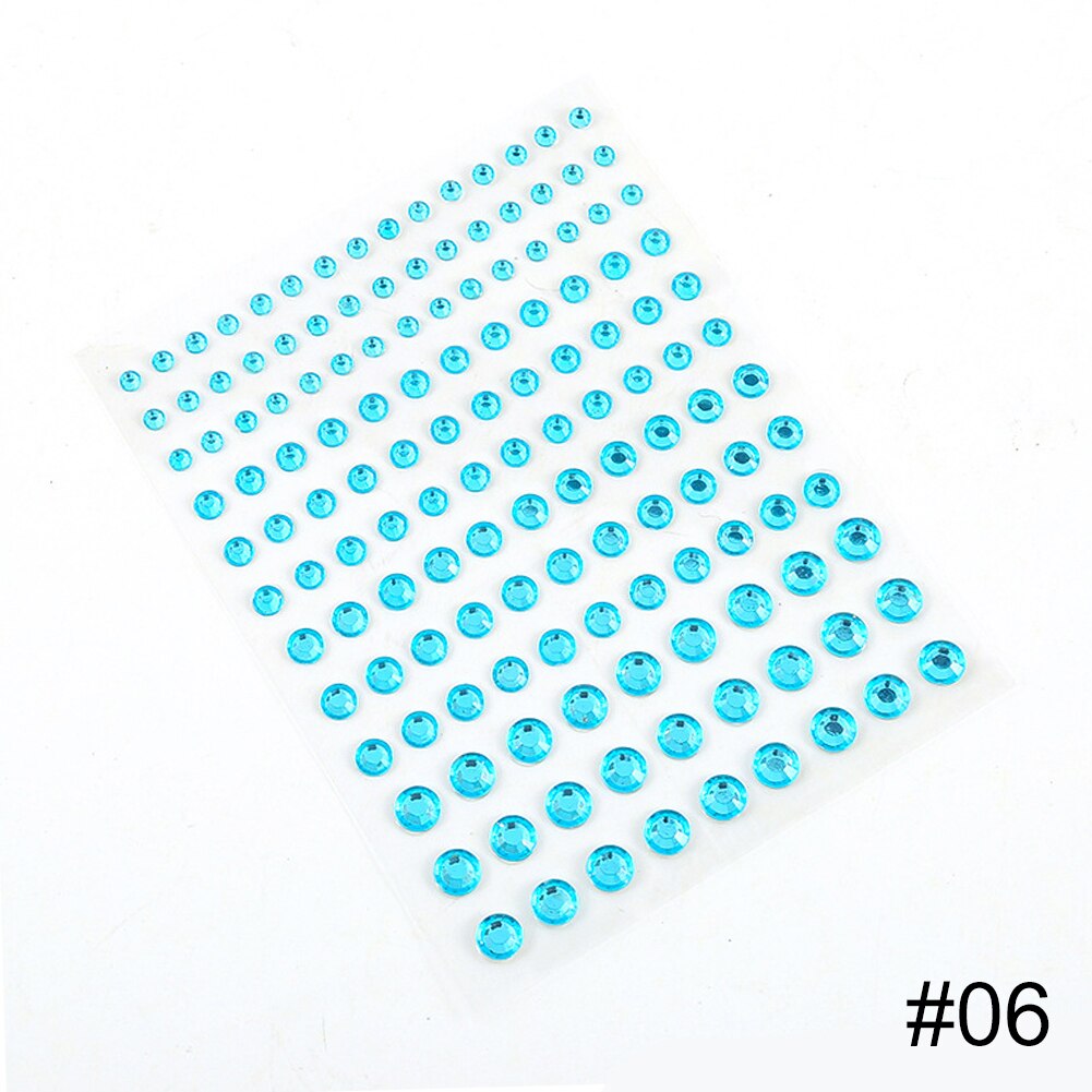 Tatuaje de diamante para mujer, delineador de ojos, sombra de ojos, pegatina facial, joya, maquillaje de ojos de cristal: type06