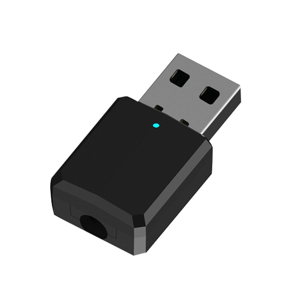 USB Bluetooth 5.0 Wireless Transmitter Adapter 2 in 1 EDR Adapter 3.5mm AUX Dongle For Car AudioTV PC Headphones Home Stereo: Black