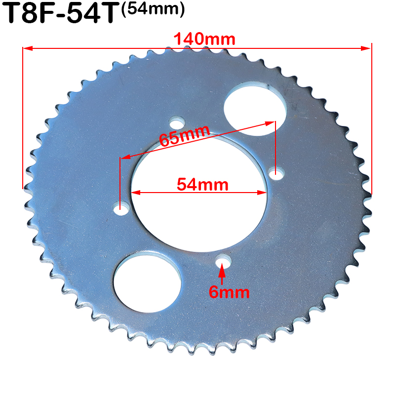T8F 38T 44T 54T 64T 74T tooth 29/35/54MM Rear Sprocket Mini Moto ATV Quad Dirt Pit Pocket Bike Cross Motorcycle 47cc 49cc Parts: Orange